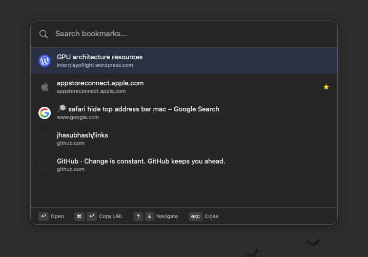 Quick Access Feature